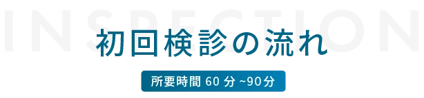 初回検診の流れ