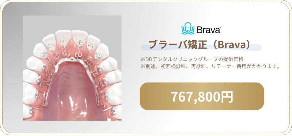 ブラーバ矯正（Brava）の費用