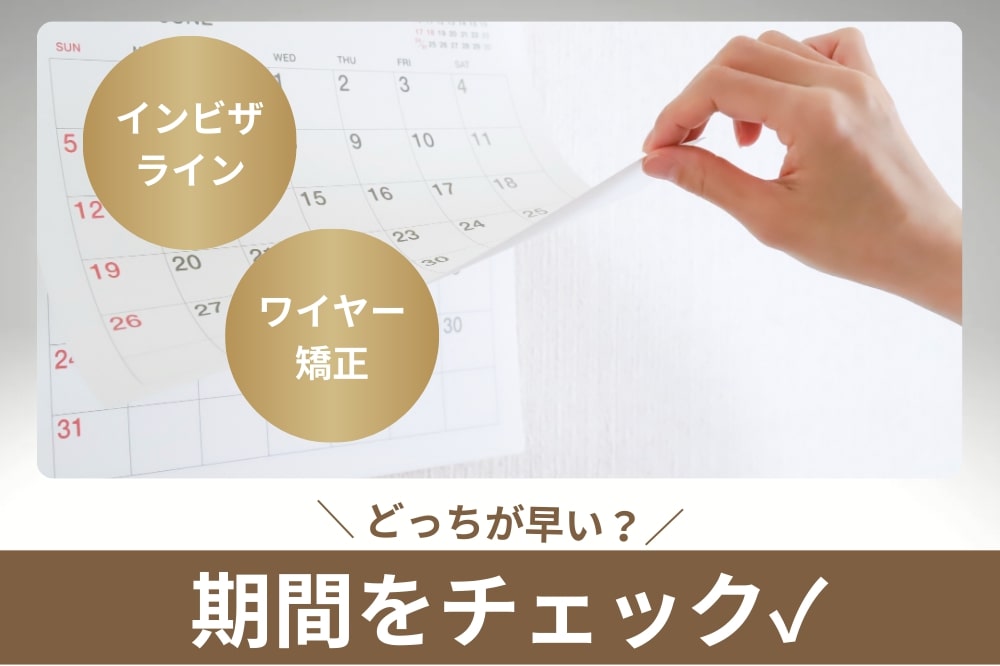 インビザラインとワイヤー矯正どっちが早い?