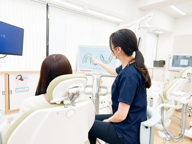 歯科医師による診察・カウンセリング・治療計画を聞く
